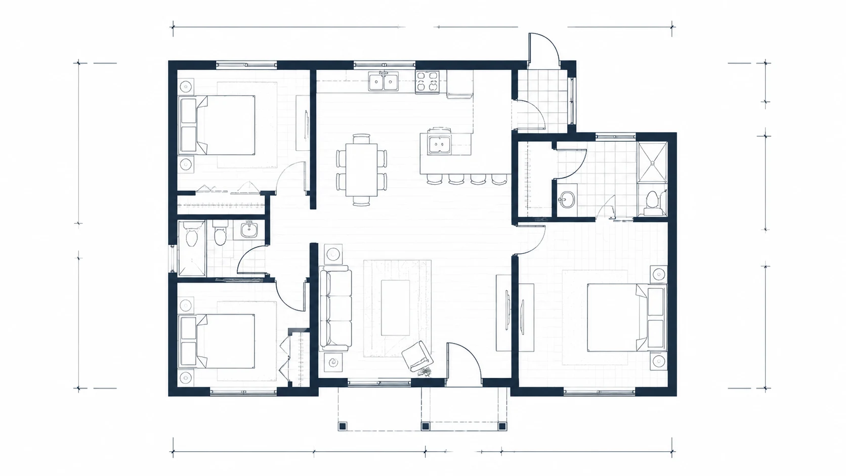 Clean top-down 2D floor plan maker hero preview